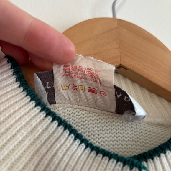 Vintage Striped Mockneck Button Up Sweater - Picture 9 of 12